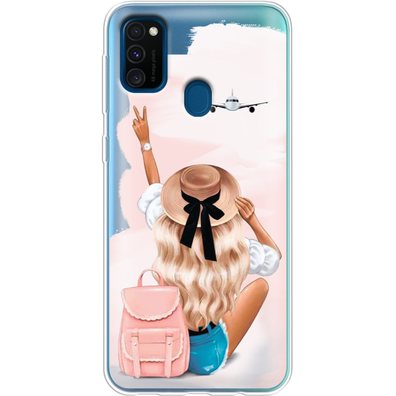 Прозрачный чехол Uprint Samsung M307 Galaxy M30s Travel Girl