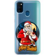 Прозрачный чехол Uprint Samsung M307 Galaxy M30s Cool Santa