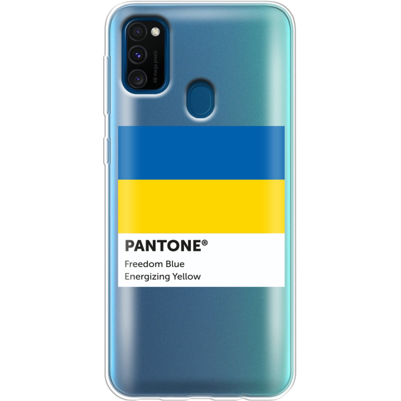 Прозрачный чехол Uprint Samsung M307 Galaxy M30s Pantone вільний синій