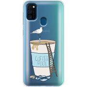 Прозрачный чехол Uprint Samsung M307 Galaxy M30s Segull in Cofee Pool