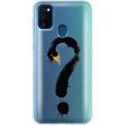 Прозрачный чехол Uprint Samsung M307 Galaxy M30s Swan question