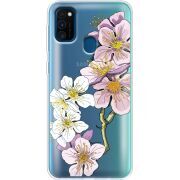 Прозрачный чехол Uprint Samsung M307 Galaxy M30s Cherry Blossom