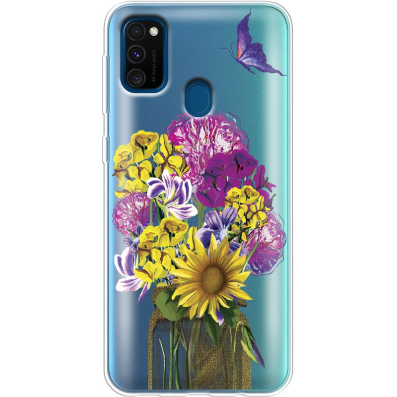 Прозрачный чехол Uprint Samsung M307 Galaxy M30s My Bouquet