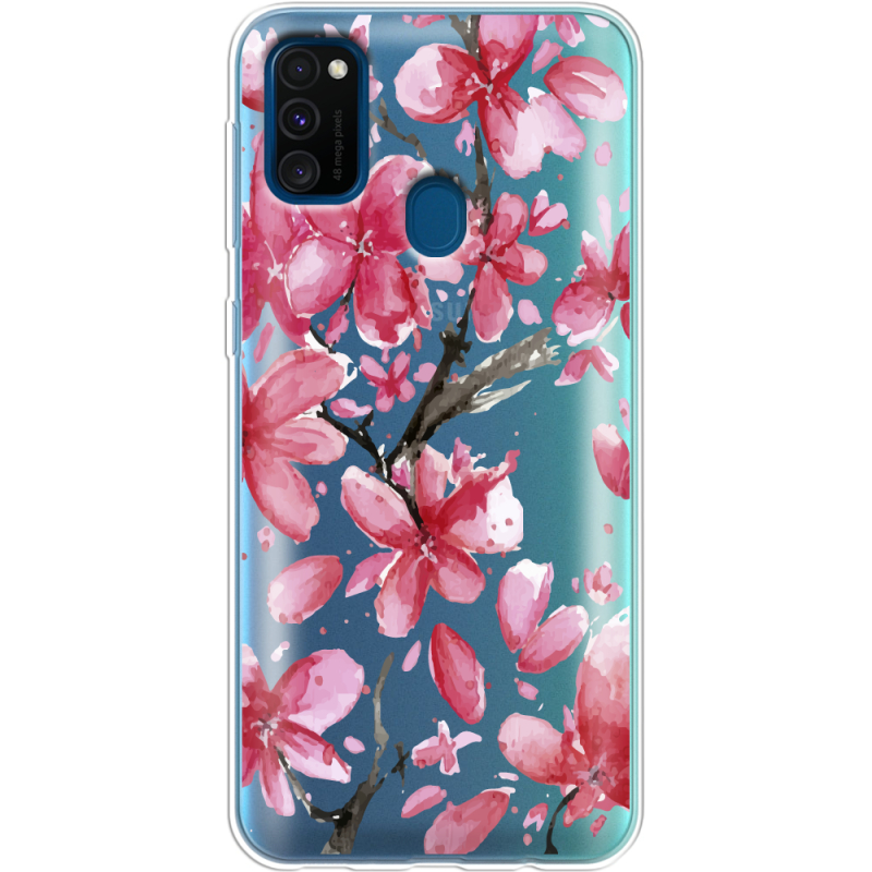 Прозрачный чехол Uprint Samsung M307 Galaxy M30s Pink Magnolia