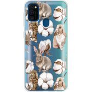 Прозрачный чехол Uprint Samsung M307 Galaxy M30s Cotton and Rabbits