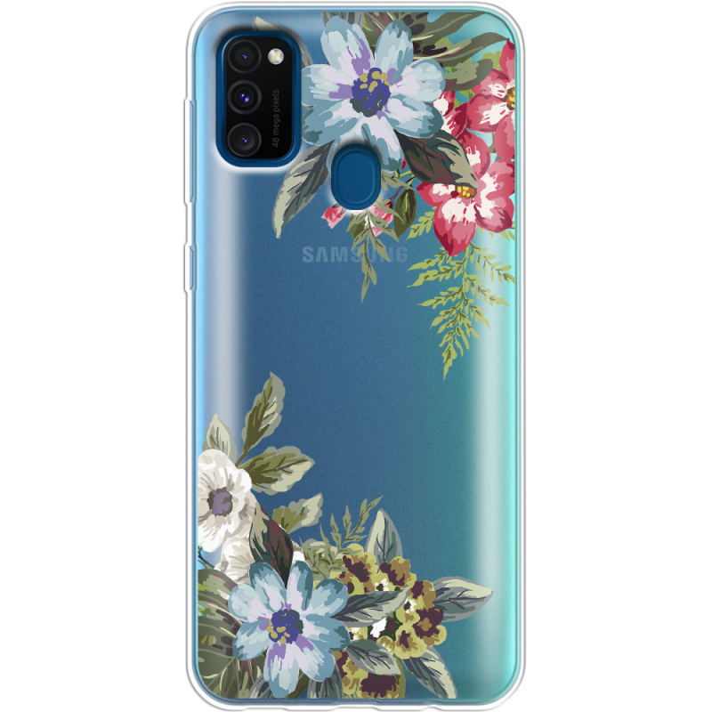 Прозрачный чехол Uprint Samsung M307 Galaxy M30s Floral