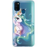 Чехол со стразами Samsung M307 Galaxy M30s Unicorn Queen