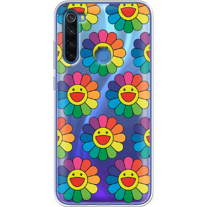 Прозрачный чехол Uprint Xiaomi Redmi Note 8 Hippie Flowers