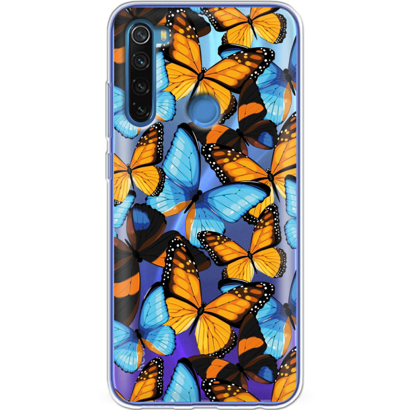 Прозрачный чехол Uprint Xiaomi Redmi Note 8 Butterfly Morpho