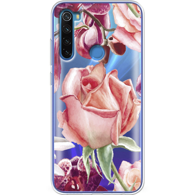 Прозрачный чехол Uprint Xiaomi Redmi Note 8 Rose