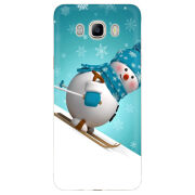 Чехол Uprint Samsung J710 Galaxy J7 2016 Skier Snowman