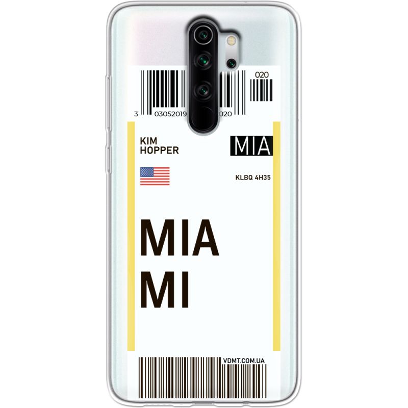 Прозрачный чехол Uprint Xiaomi Redmi Note 8 Pro Ticket Miami