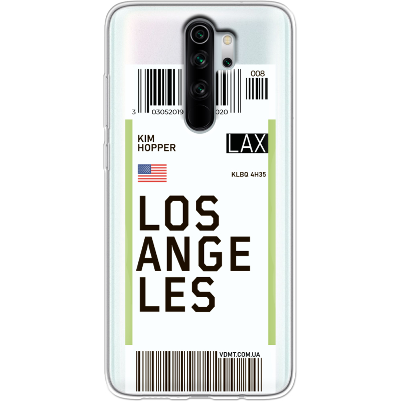 Прозрачный чехол Uprint Xiaomi Redmi Note 8 Pro Ticket Los Angeles