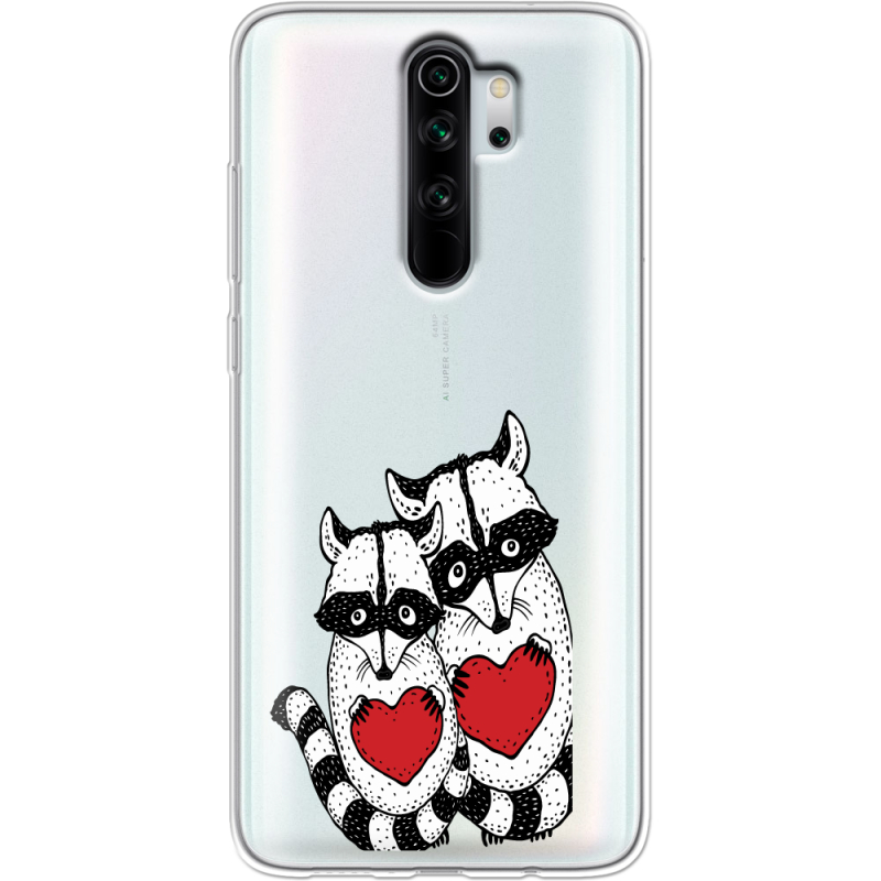 Прозрачный чехол Uprint Xiaomi Redmi Note 8 Pro Raccoons in love