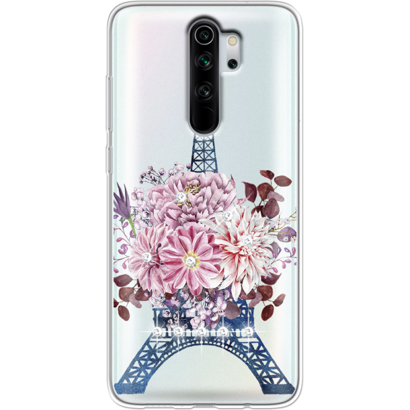 Чехол со стразами Xiaomi Redmi Note 8 Pro Eiffel Tower