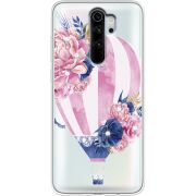 Чехол со стразами Xiaomi Redmi Note 8 Pro Pink Air Baloon