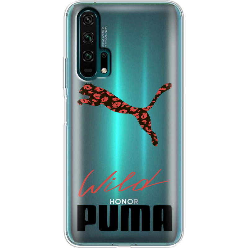 Прозрачный чехол Uprint Honor 20 Pro Wild Cat