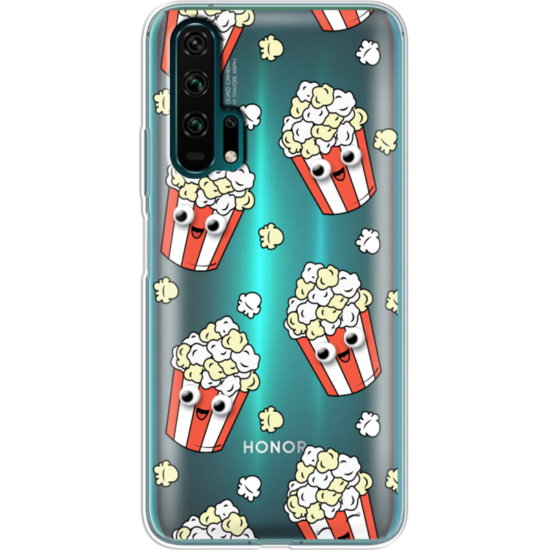 Прозрачный чехол Uprint Honor 20 Pro с 3D-глазками Popcorn