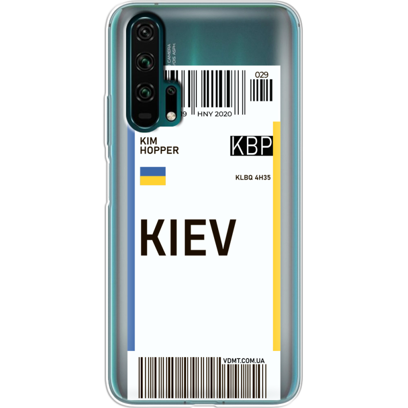 Прозрачный чехол Uprint Honor 20 Pro Ticket Kiev