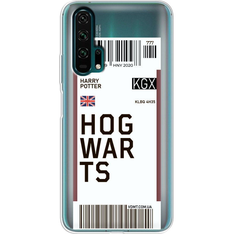 Прозрачный чехол Uprint Honor 20 Pro Ticket Hogwarts