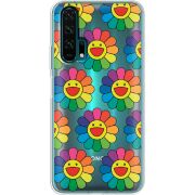 Прозрачный чехол Uprint Honor 20 Pro Hippie Flowers