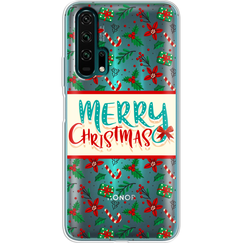 Прозрачный чехол Uprint Honor 20 Pro Vintage Christmas Pattern