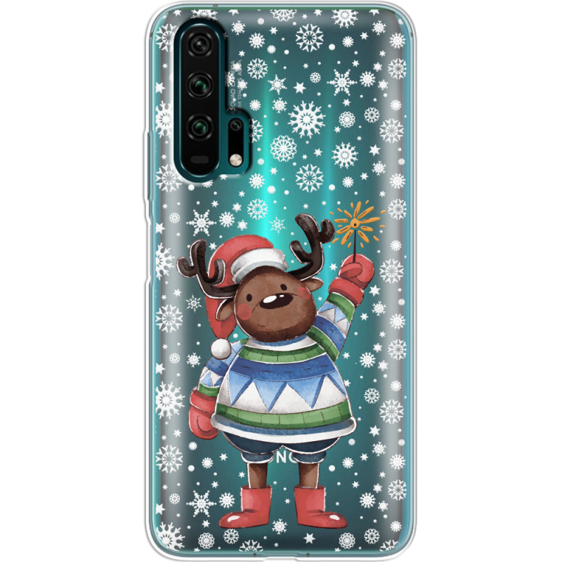 Прозрачный чехол Uprint Honor 20 Pro Christmas Deer with Snow