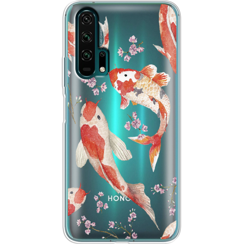 Прозрачный чехол Uprint Honor 20 Pro Japanese Koi Fish