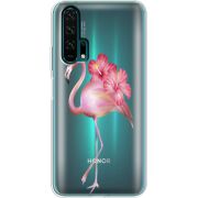 Прозрачный чехол Uprint Honor 20 Pro Floral Flamingo