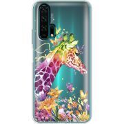 Прозрачный чехол Uprint Honor 20 Pro Colorful Giraffe