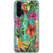 Прозрачный чехол Uprint Honor 20 Pro Tropical Flowers