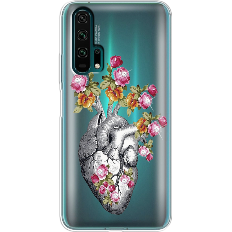 Чехол со стразами Honor 20 Pro Heart