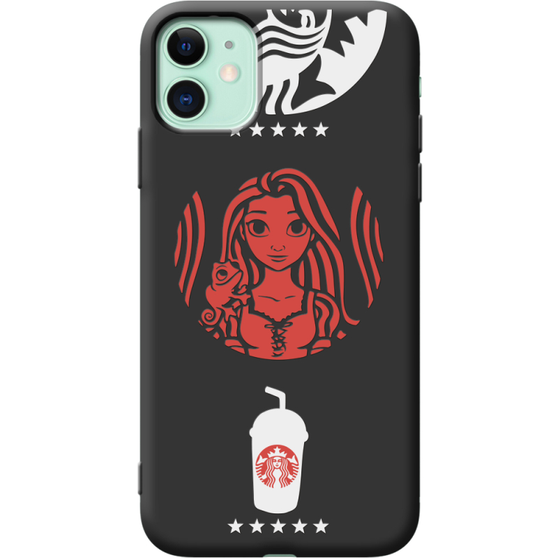 Черный чехол Uprint Apple iPhone 11 RedWhite Coffee