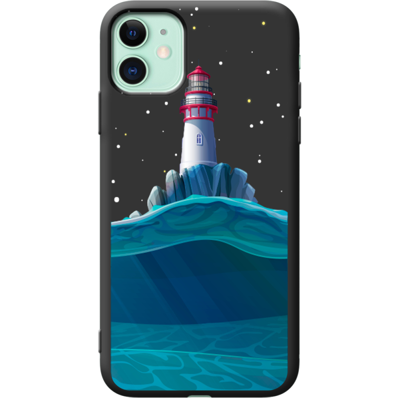 Черный чехол Uprint Apple iPhone 11 Lighthouse