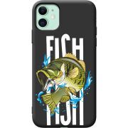 Черный чехол Uprint Apple iPhone 11 Fish