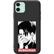 Черный чехол Uprint Apple iPhone 11 Attack On Titan - Ackerman