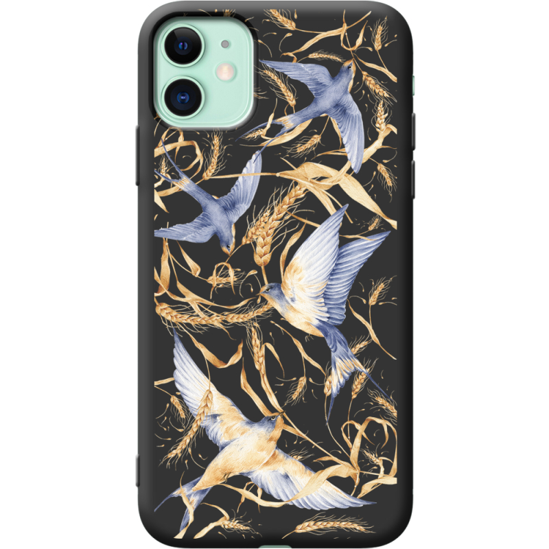 Черный чехол Uprint Apple iPhone 11 Ластівки