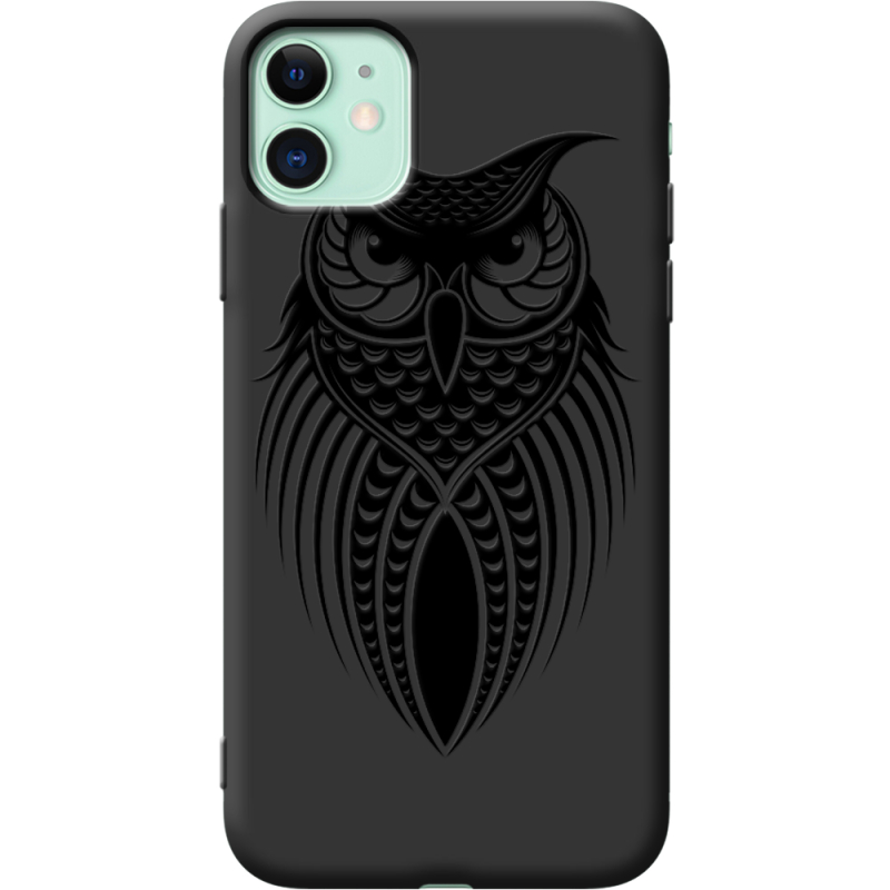 Черный чехол Uprint Apple iPhone 11 Owl