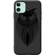 Черный чехол Uprint Apple iPhone 11 Owl