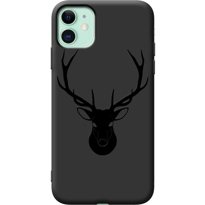 Черный чехол Uprint Apple iPhone 11 Deer