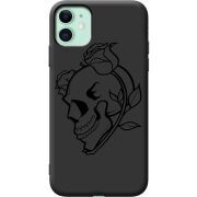 Черный чехол Uprint Apple iPhone 11 Skull and Roses