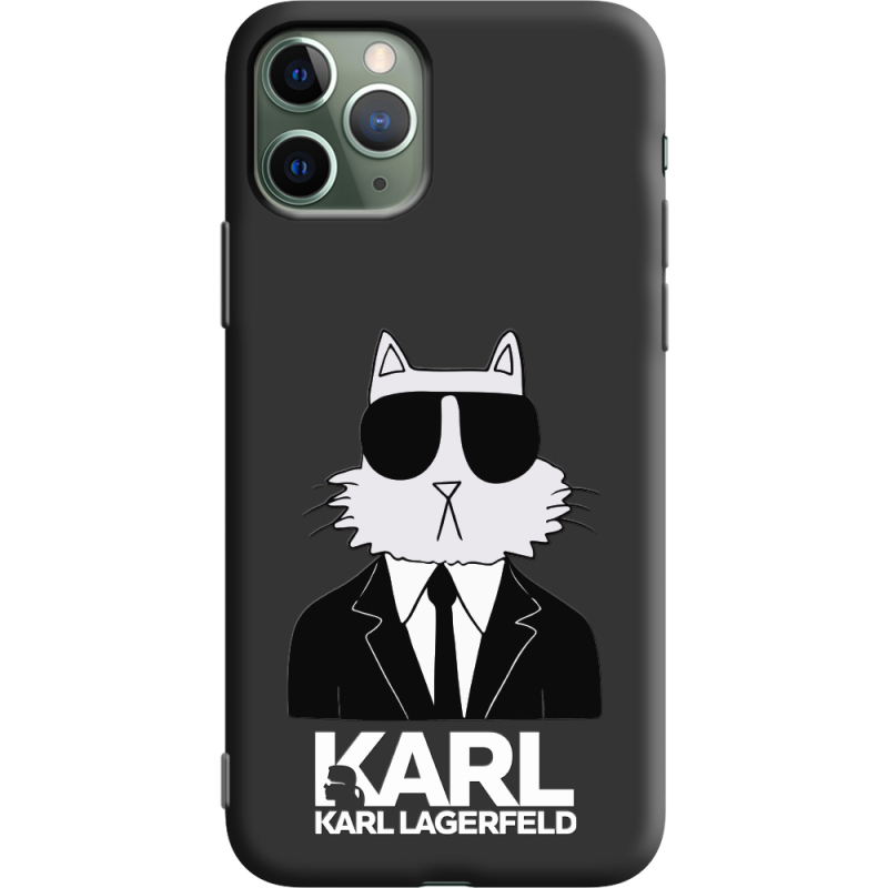 Черный чехол Uprint Apple iPhone 11 Pro Cat in Black