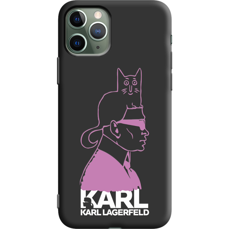 Черный чехол Uprint Apple iPhone 11 Pro Pink Karl