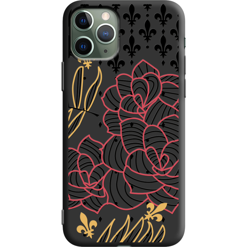 Черный чехол Uprint Apple iPhone 11 Pro FranceFlowers