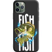 Черный чехол Uprint Apple iPhone 11 Pro Fish