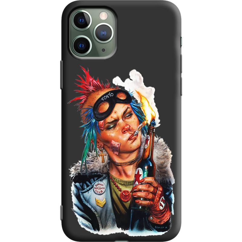 Черный чехол Uprint Apple iPhone 11 Pro Tanker Girl