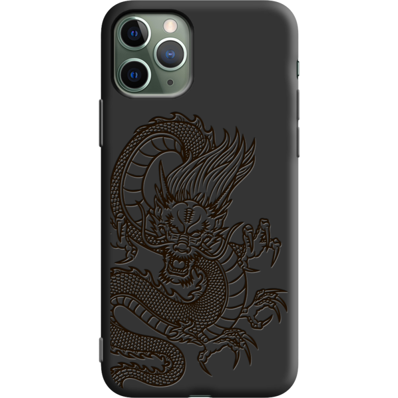 Черный чехол Uprint Apple iPhone 11 Pro Chinese Dragon