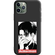 Черный чехол Uprint Apple iPhone 11 Pro Attack On Titan - Ackerman