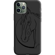 Черный чехол Uprint Apple iPhone 11 Pro Horse