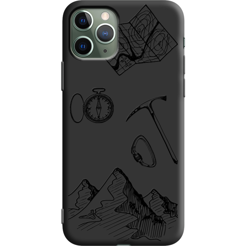 Черный чехол Uprint Apple iPhone 11 Pro Mountains